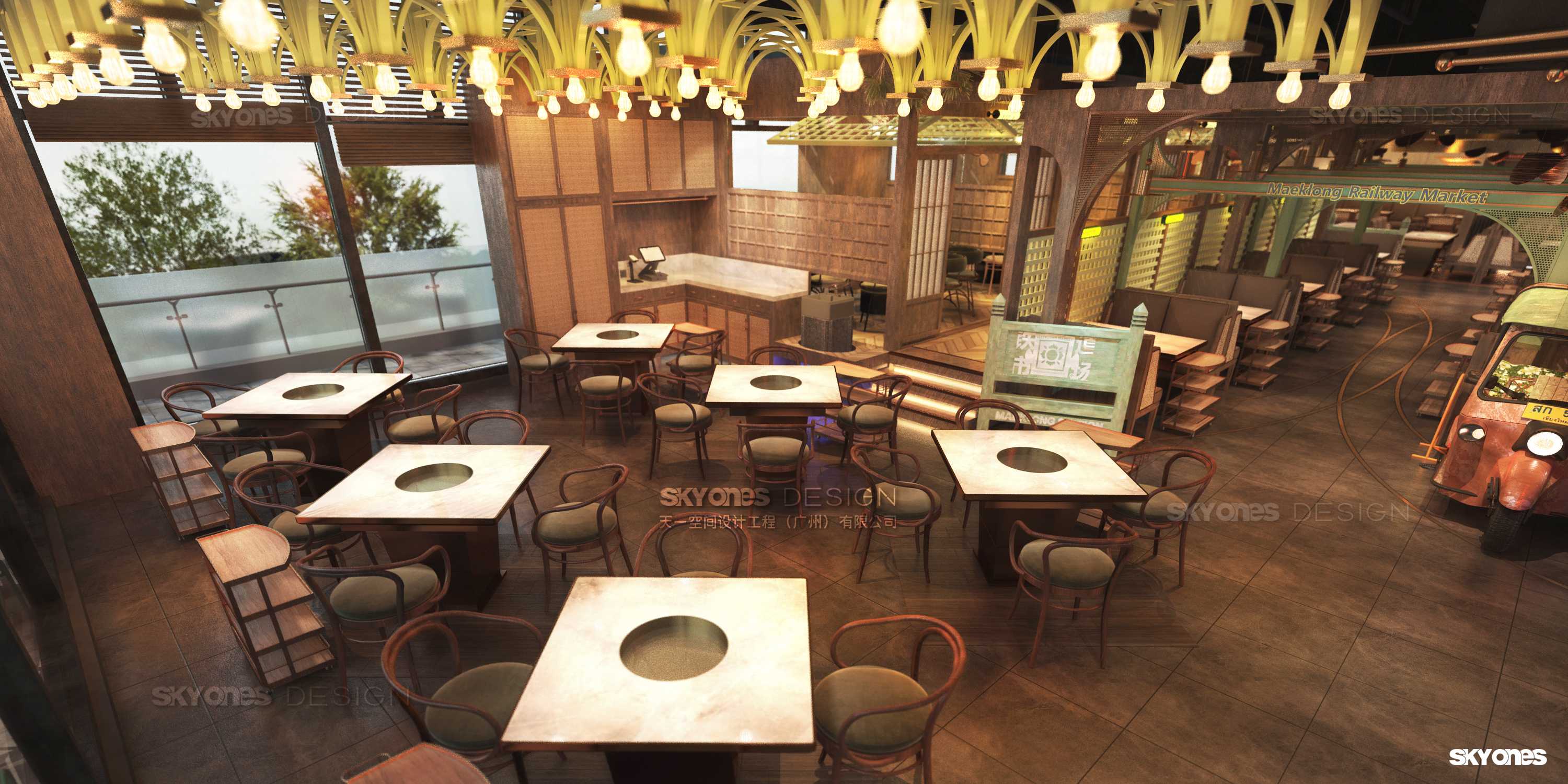 燃泰泰式火锅餐饮系统空间设计丨SKYONES-39