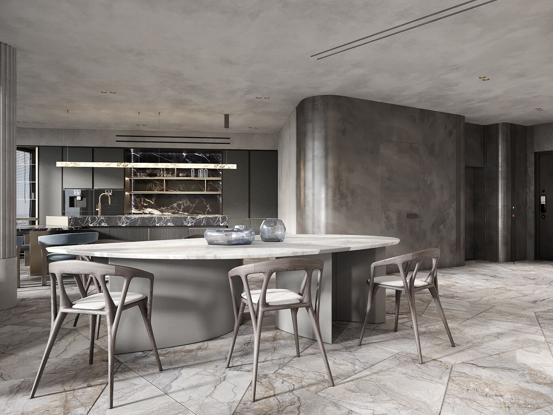 乌克兰极简黑公寓丨乌克兰基辅丨IQOSA-15