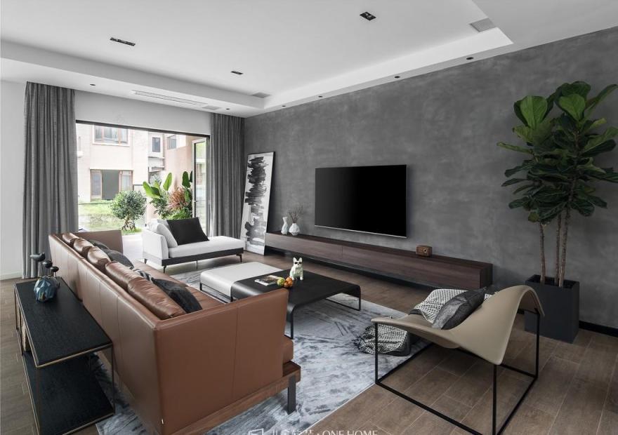 广州御溪谷 350m²别墅,演绎简约中性色的美学空间-9