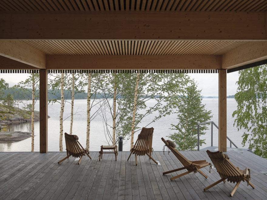 褶皱起伏的贝壳桑拿房丨日本丨隈研吾建筑事务所-33