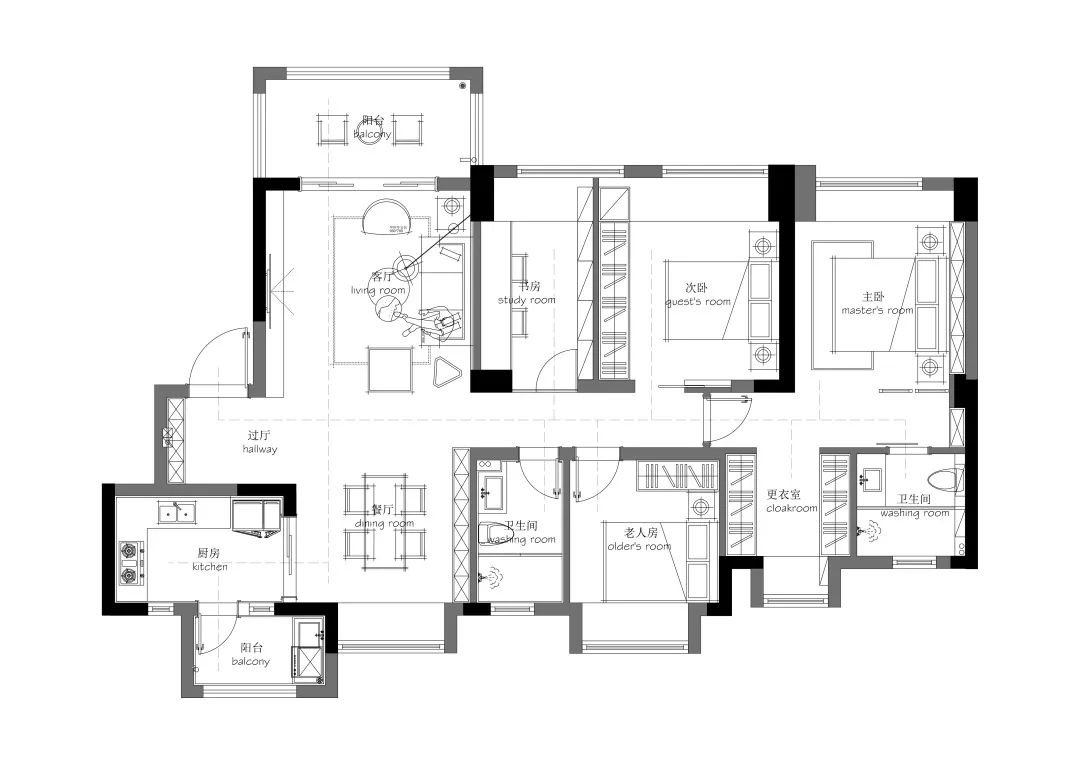 三十度灰，线条叠绘的高级空间 | 皋邸设计-50