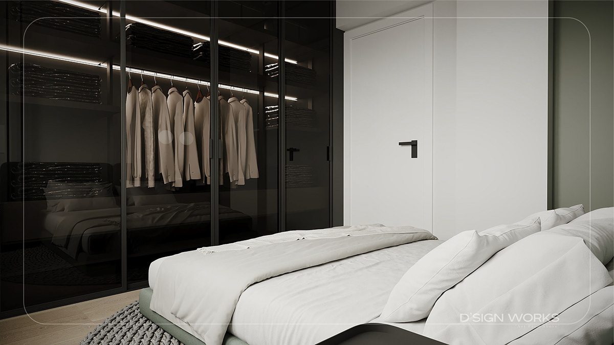 现代简约 绿色点缀空间设计！-13