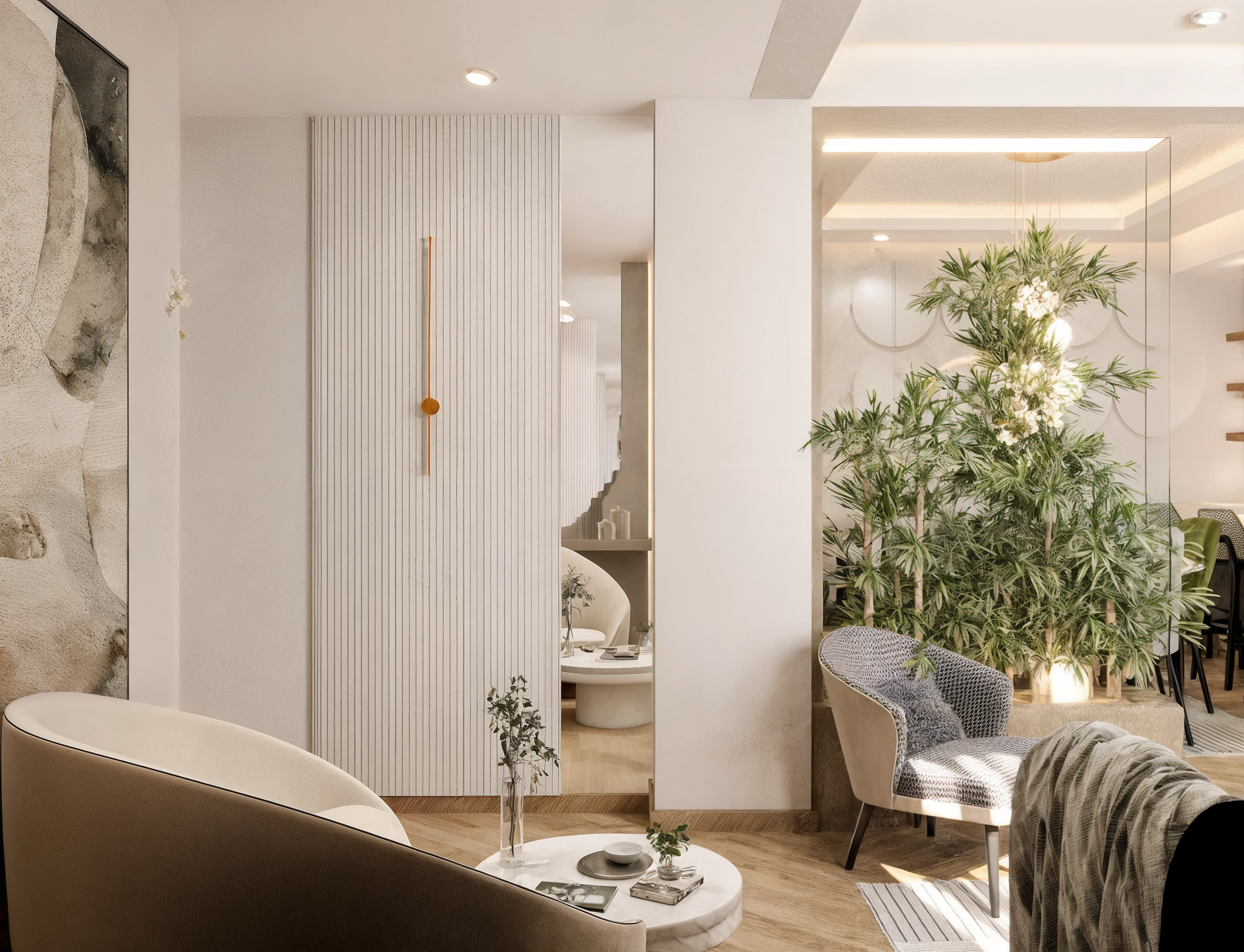 住宅公寓入口,厨房,餐厅及客厅设计丨埃及亚历山大丨Eman Rafie Designs公司-16