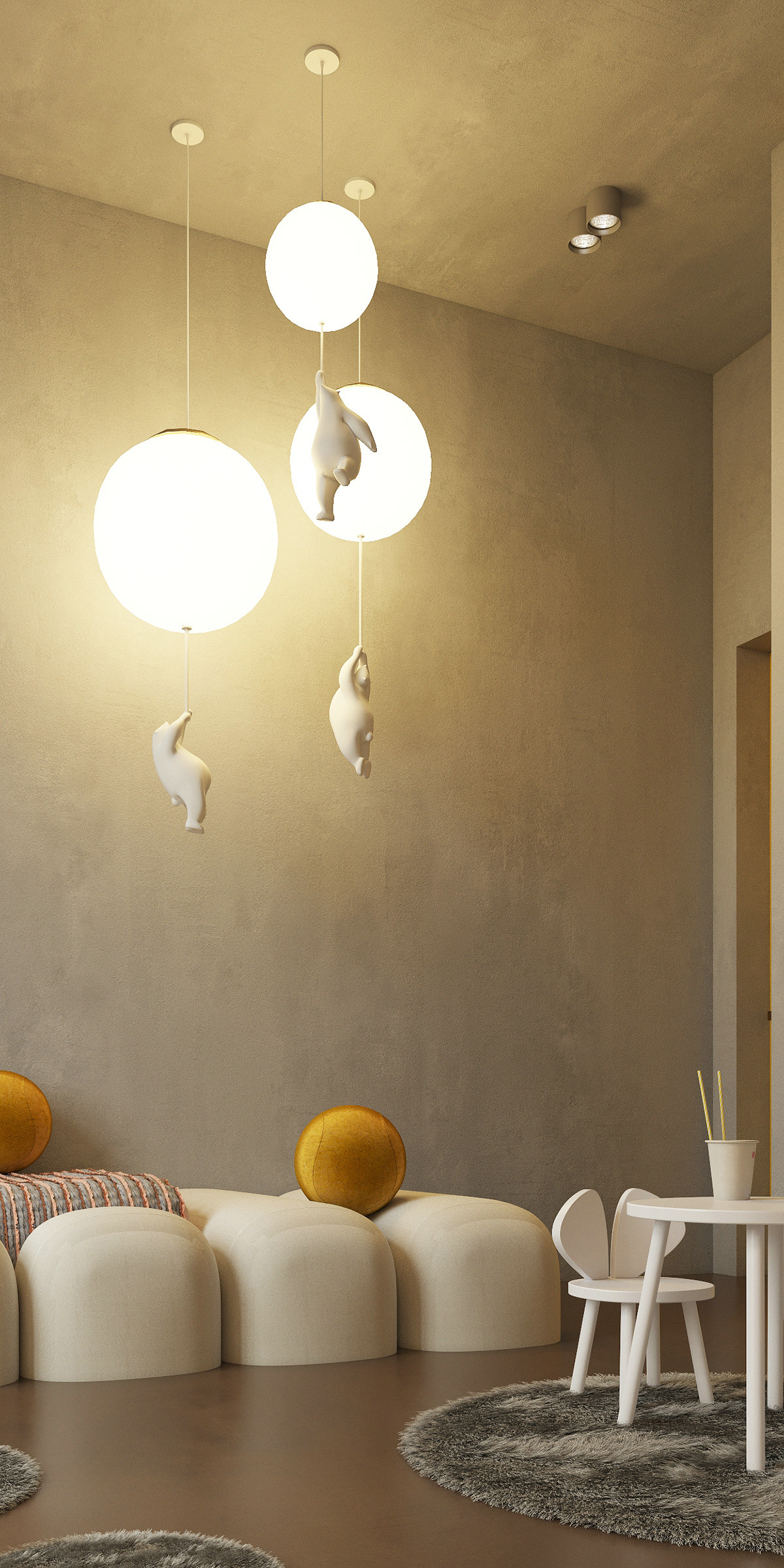 200㎡黄色系公寓设计-14