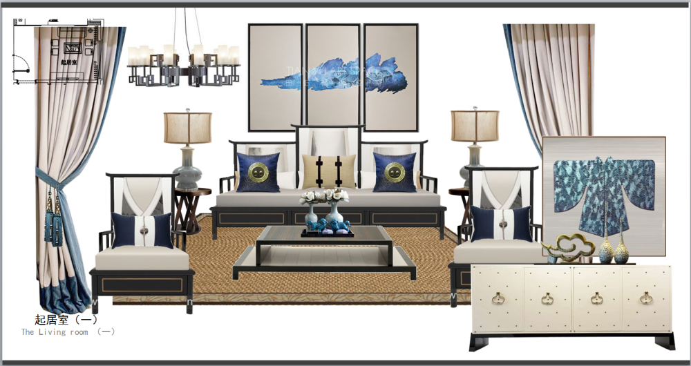 新中式样板房设计展示-0