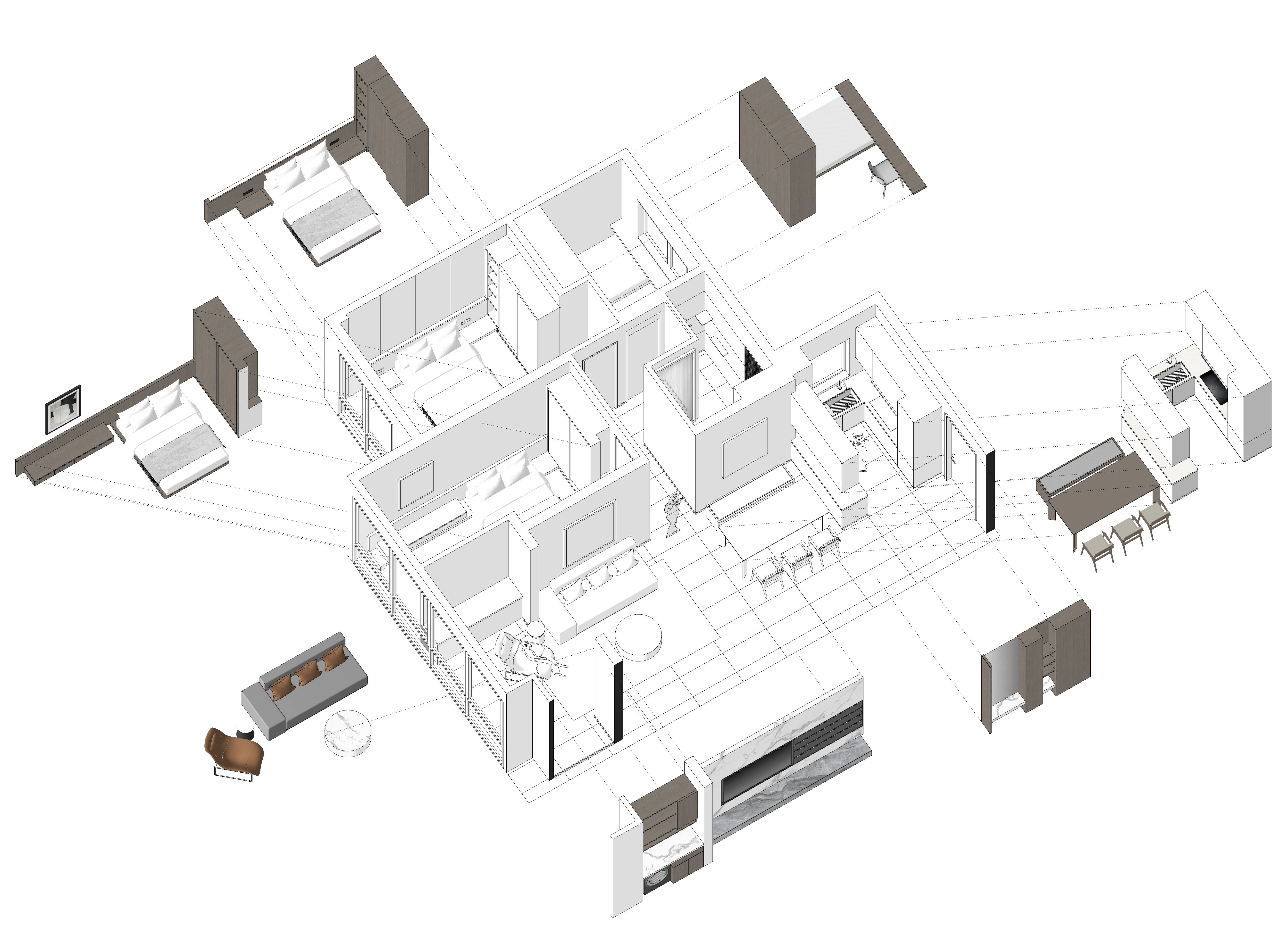 清水湾小镇里95户型精装样板房丨中国海南丨DIR物向文化,YOUW有物-9