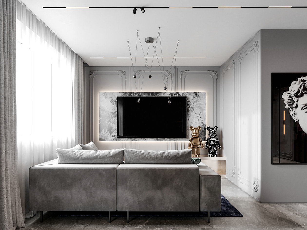 高级灰色系公寓设计-4
