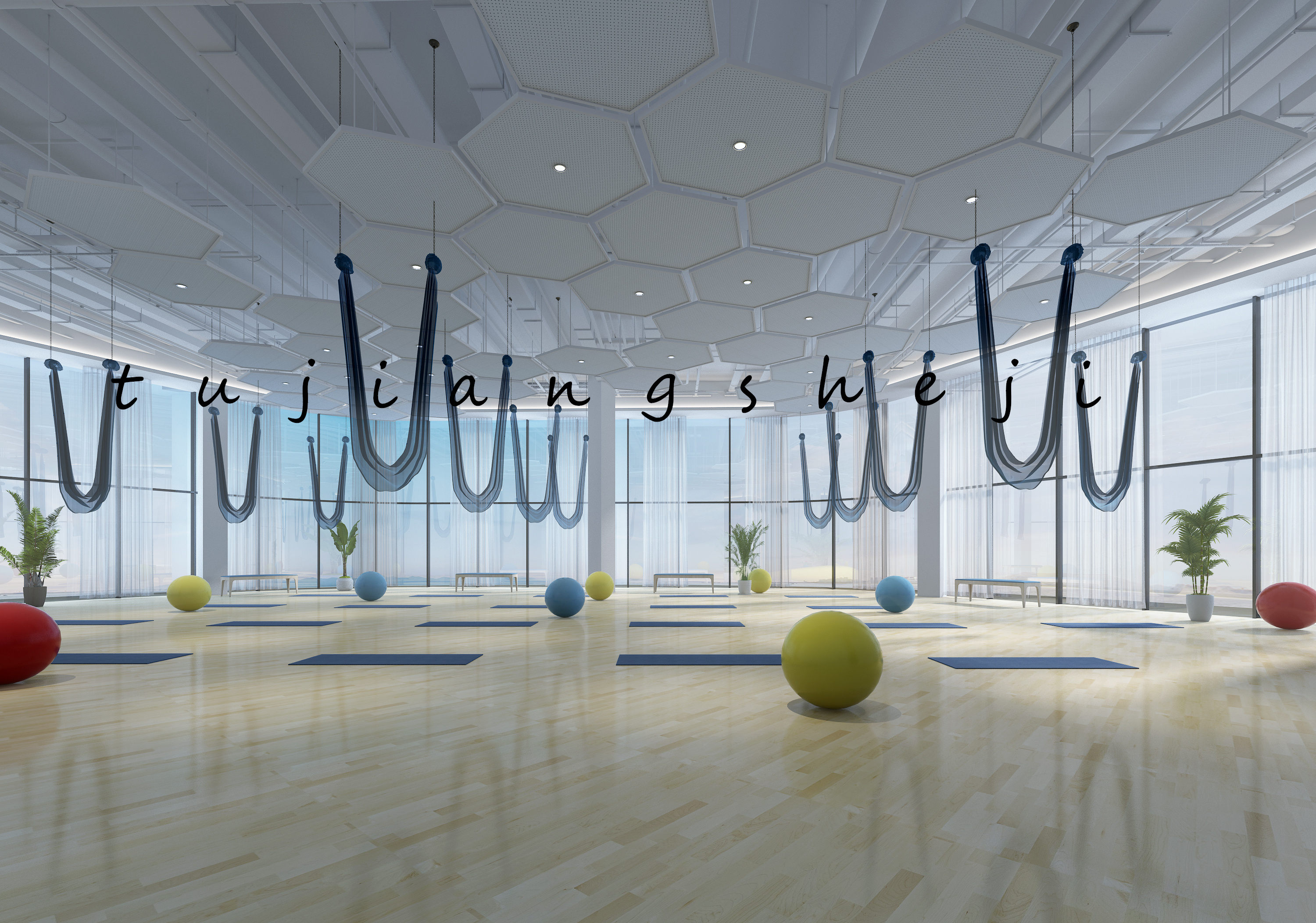 健身会所,瑜伽馆,普拉提运动中心设计-17