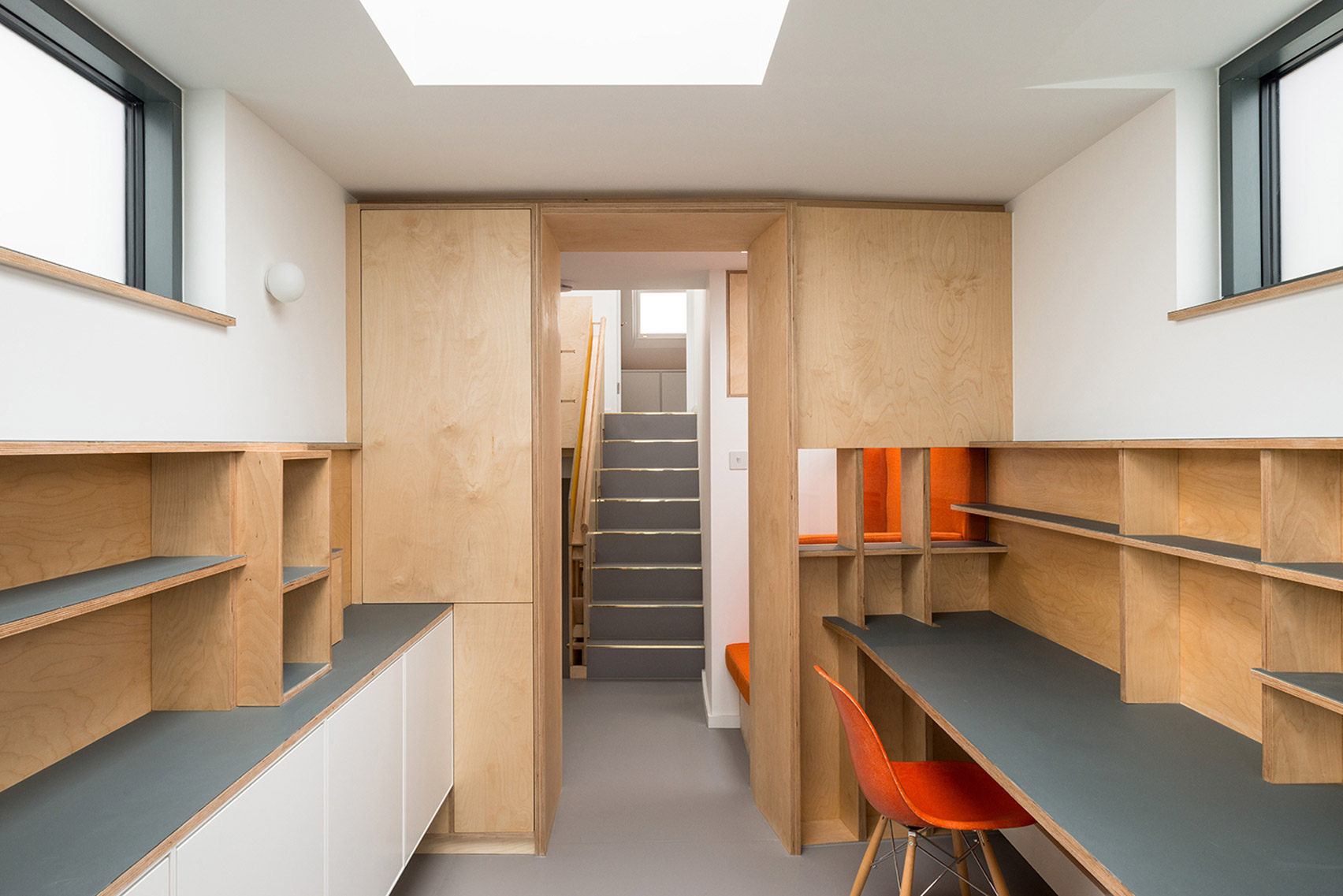 Canal boat interiors inspire extension to London house by Archmongers-11