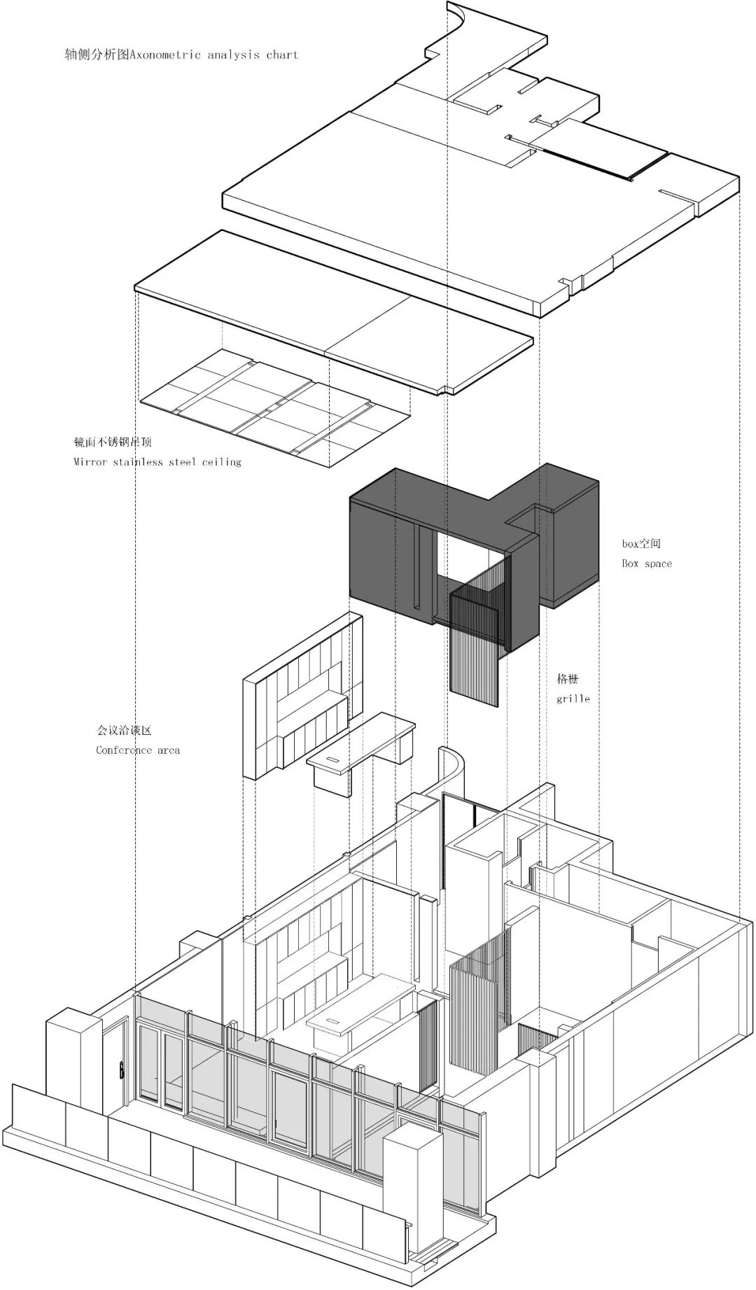 南京南站绿地之窗写字楼平衡黑白空间设计-13