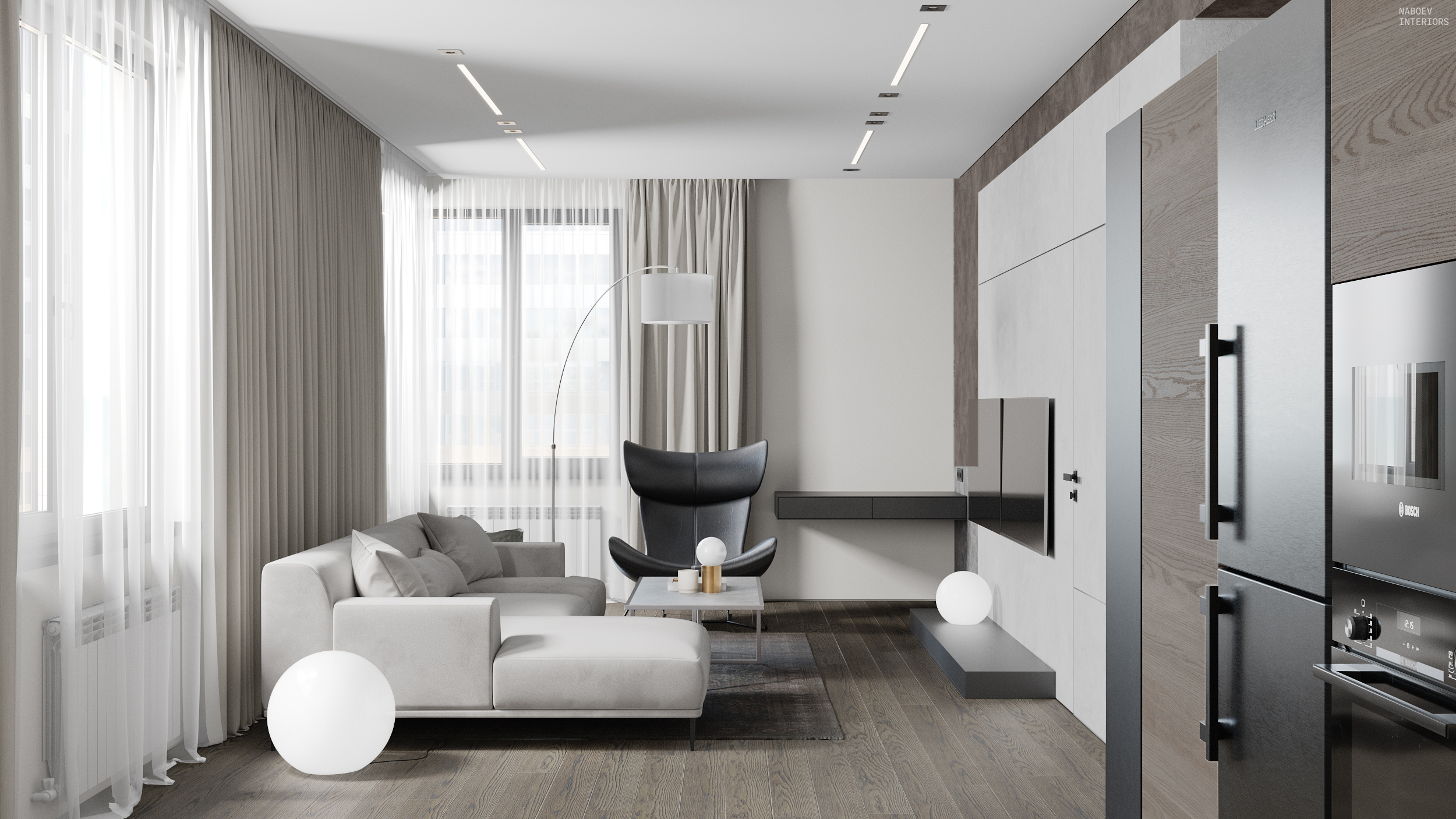 ЖК «Румянцевопарк» 公寓室内设计丨Набоев Д.А.-5