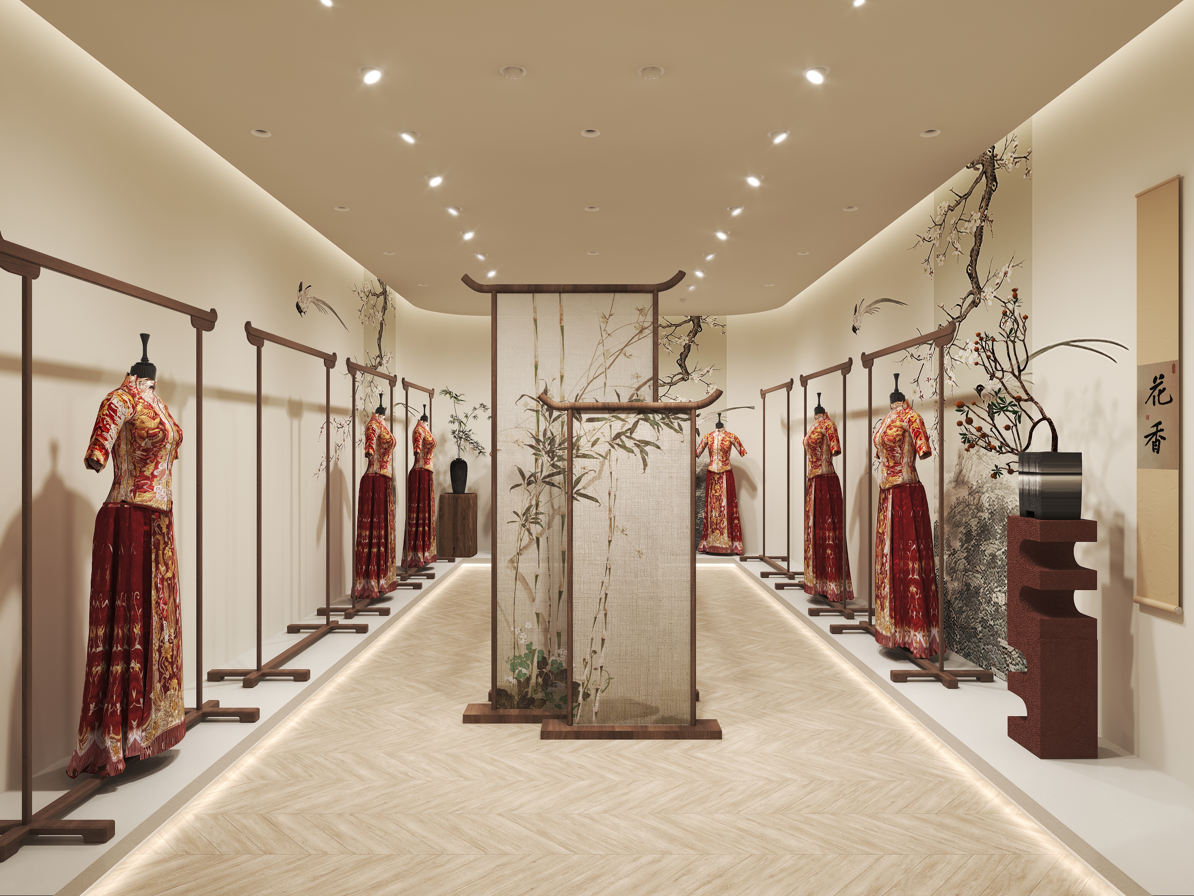 轻法式礼服馆设计-19