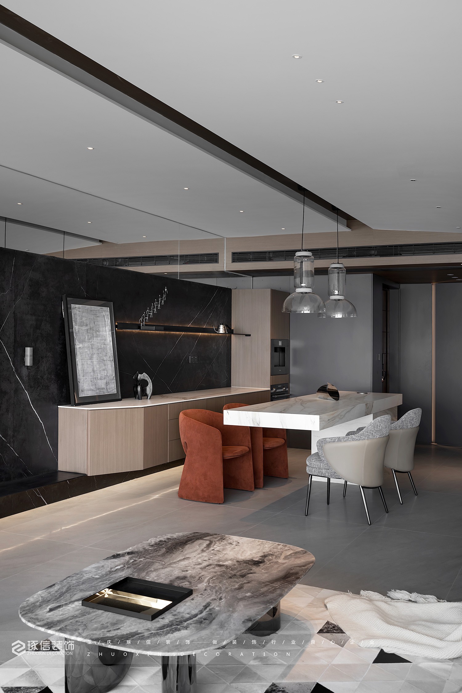 招商云邸 135 平质感现代风丨中国重庆丨琢信装饰-26