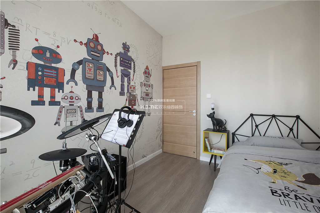 80 平北欧风润城家居,原木清新打造宽敞成长空间-36