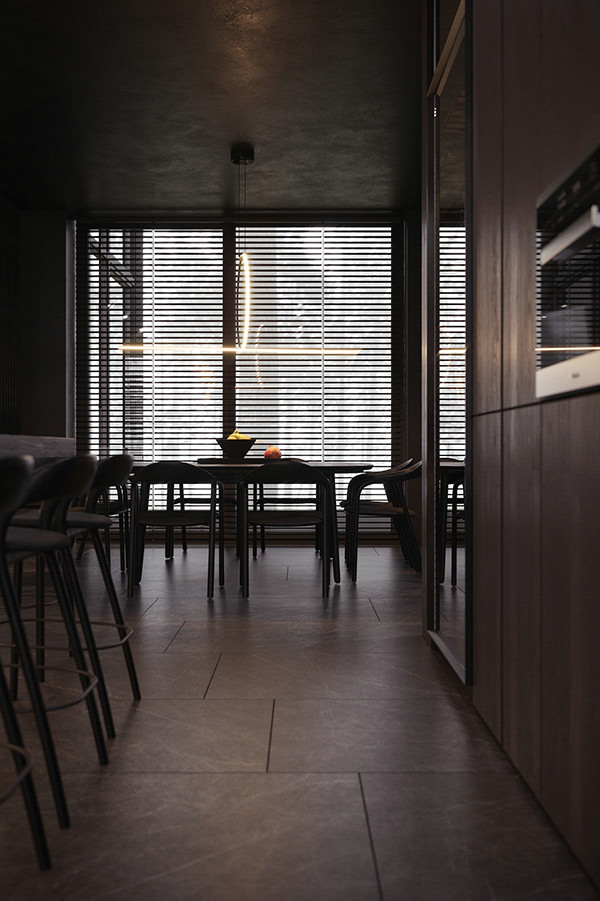 高级黑色系住宅设计-13