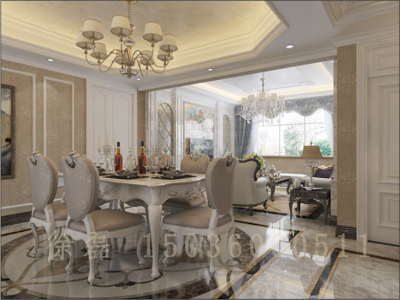 中航 城市花园 欧式样板房-6