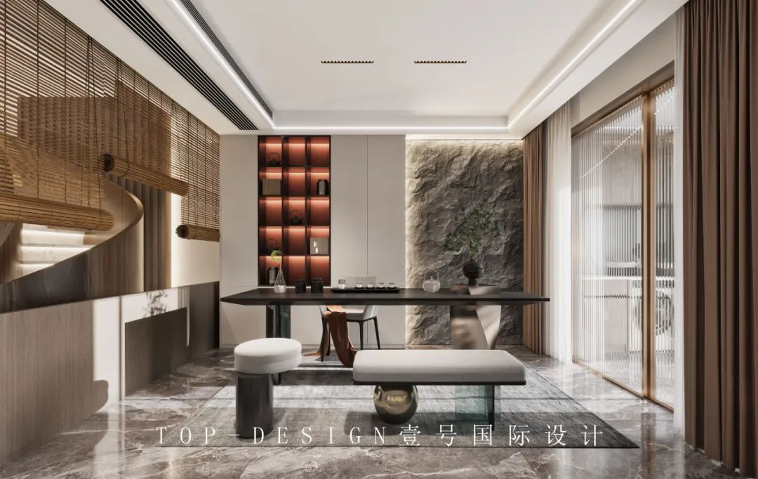 香山麓院现代轻奢别墅设计丨壹号国际设计-63