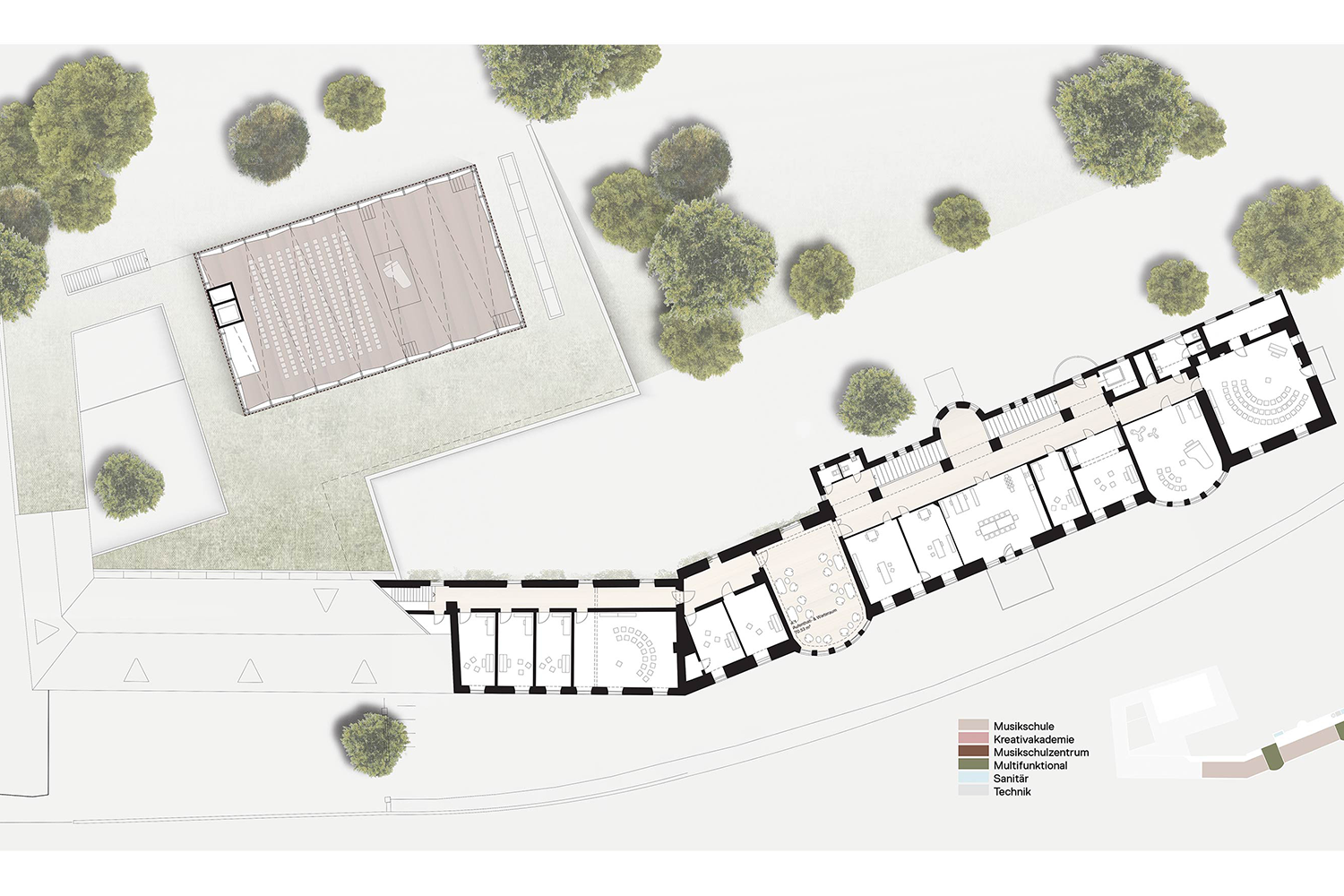 盖恩法恩城堡音乐学校丨SWAP Architektur,与archipel合作-18