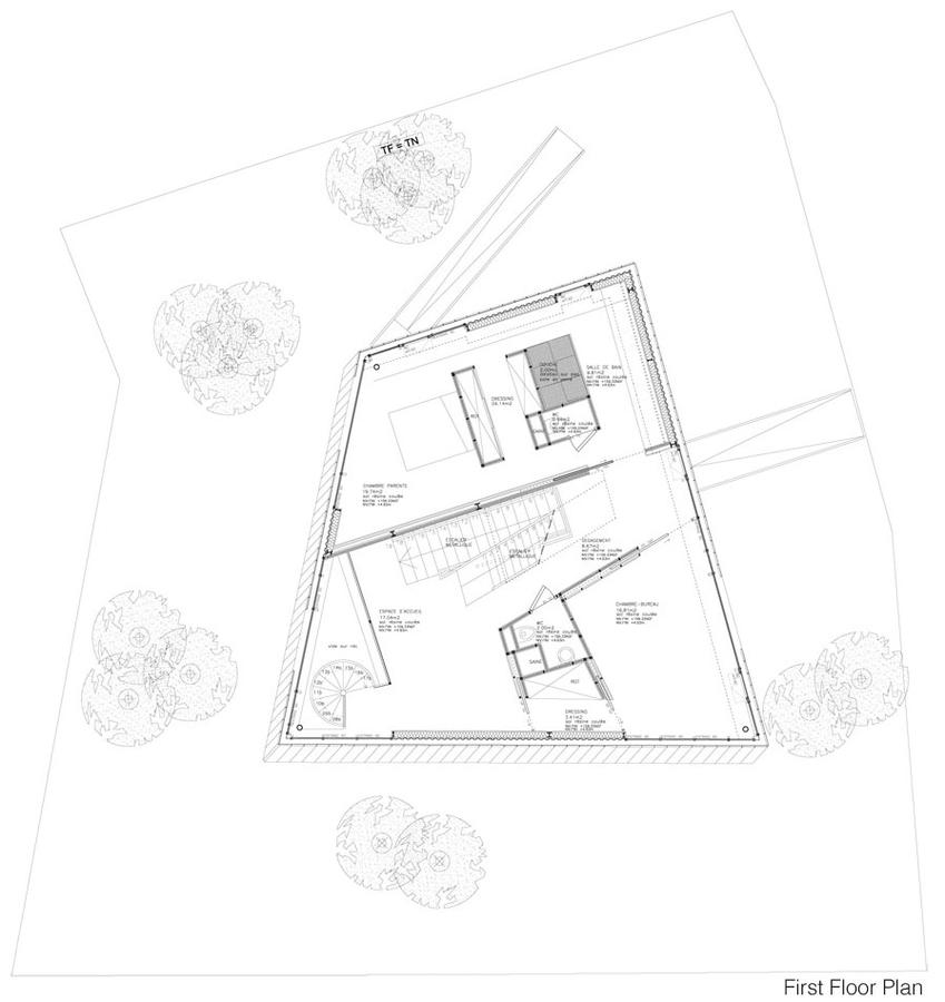 法国蒂永维尔玻璃木板住宅-40