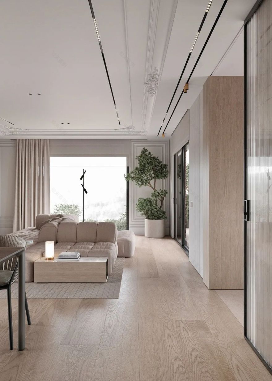 巴塞罗那现代轻法式住宅丨西班牙巴塞罗那丨Alex Tolkachev-2