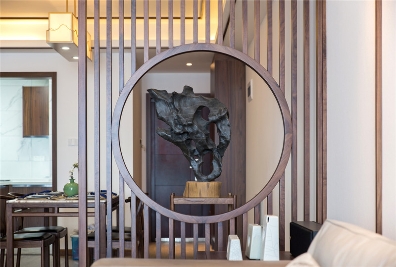 新中式风格家居设计 | 胡桃木与蓝色调的东方美学-2