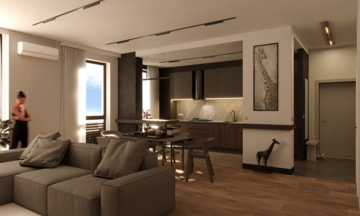 乌克兰尼古拉耶夫市 Loft 风格公寓设计案例-5