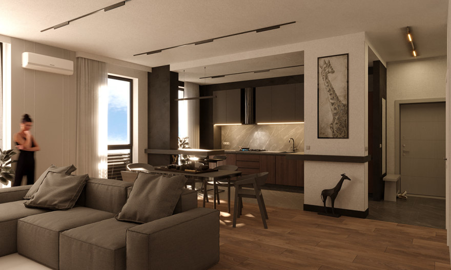 乌克兰尼古拉耶夫市 Loft 风格公寓设计案例-5