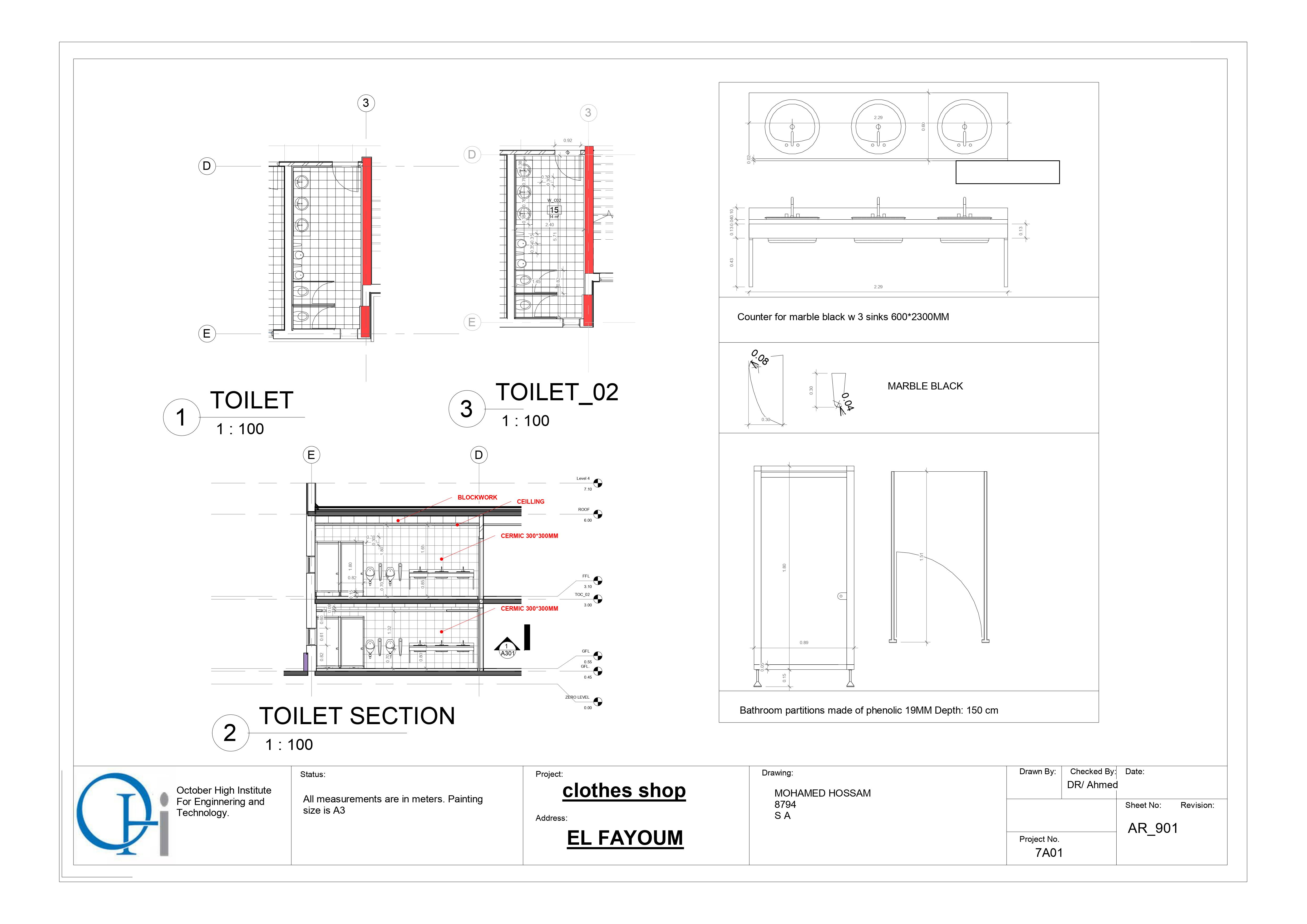 Working drawings (clothes shop)-6