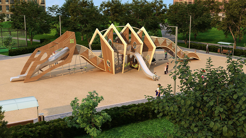 “Лазалия”“Стройка”等儿童游乐场地项目丨«Новые Горизонты»-32