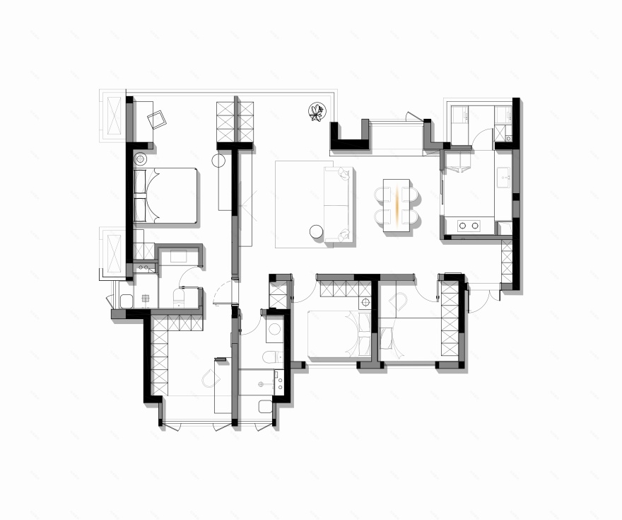 《栖序》成都129㎡现代意式丨中国成都丨宏福樘设计-42