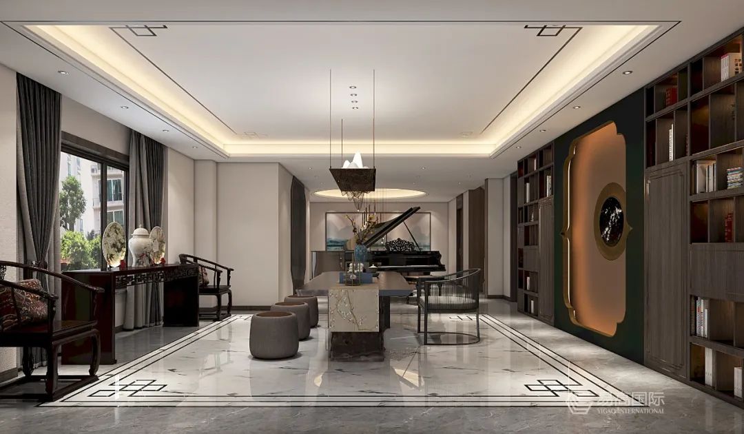 曲江大城下叠 | 新中式奢华别墅设计-46