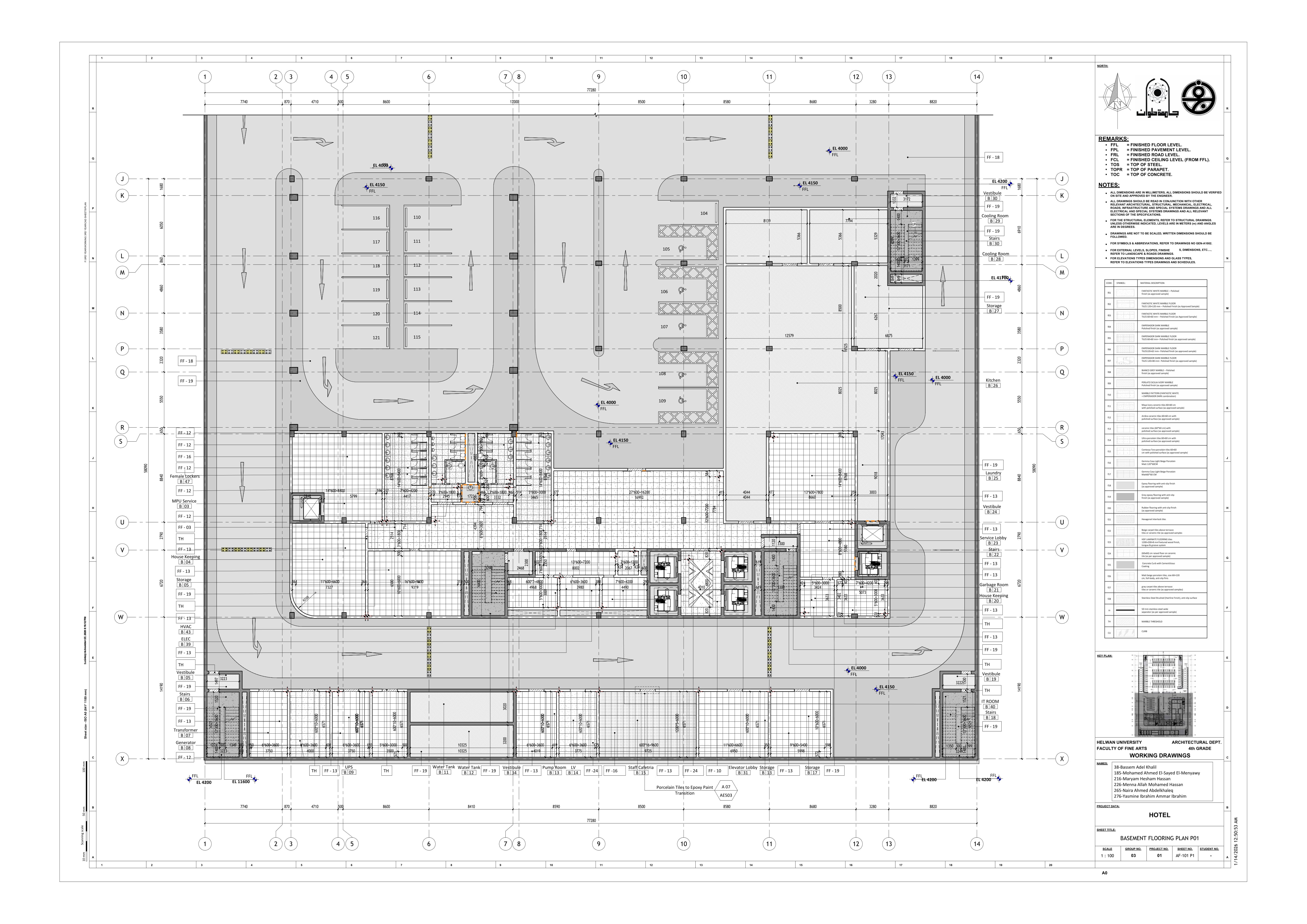 Blue Hotel | 3-Star Hotel Working Drawings-36