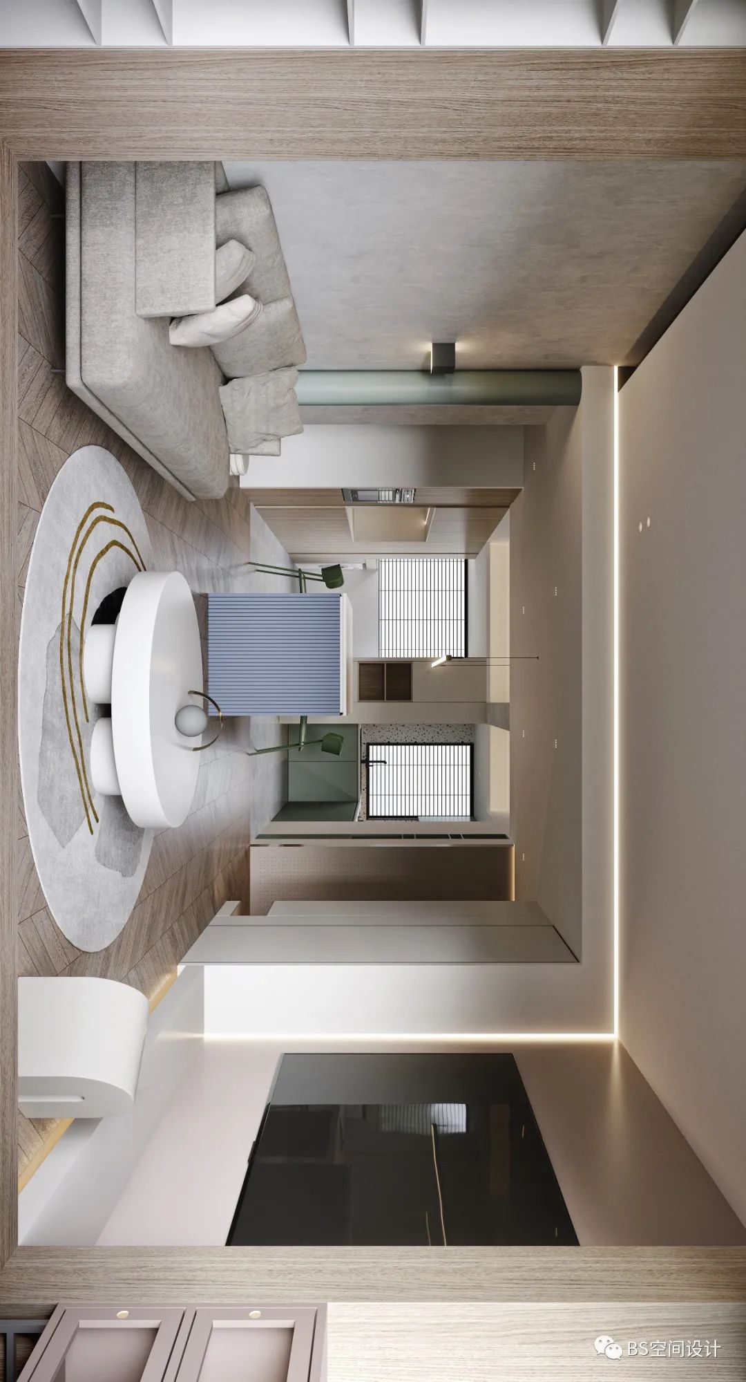 上海瑞华雅苑 110m2 现代简约之家，环形动线打造高级趣味的家-18