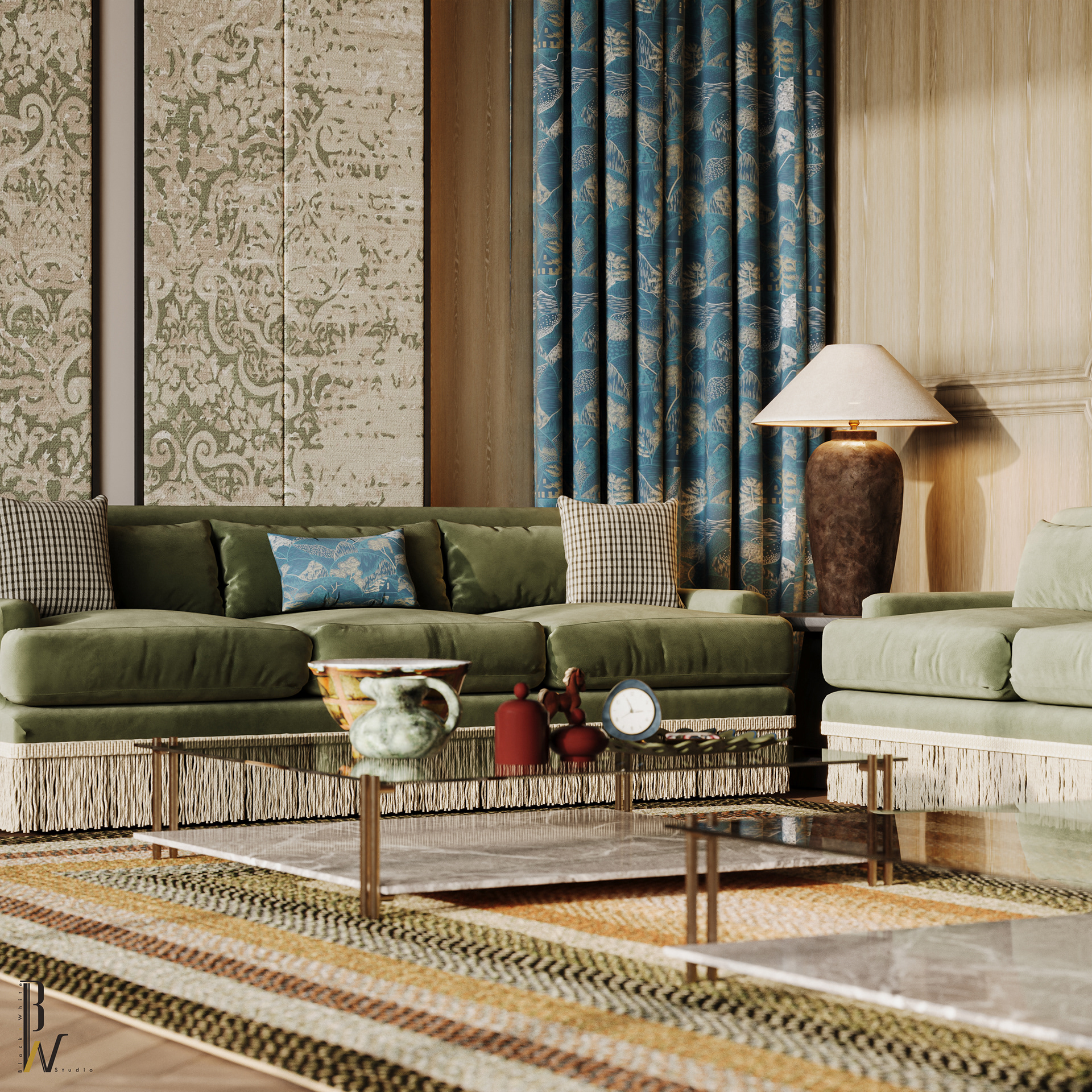 Vintage Majlis Design（复古玛吉里斯设计）丨Black N White-4