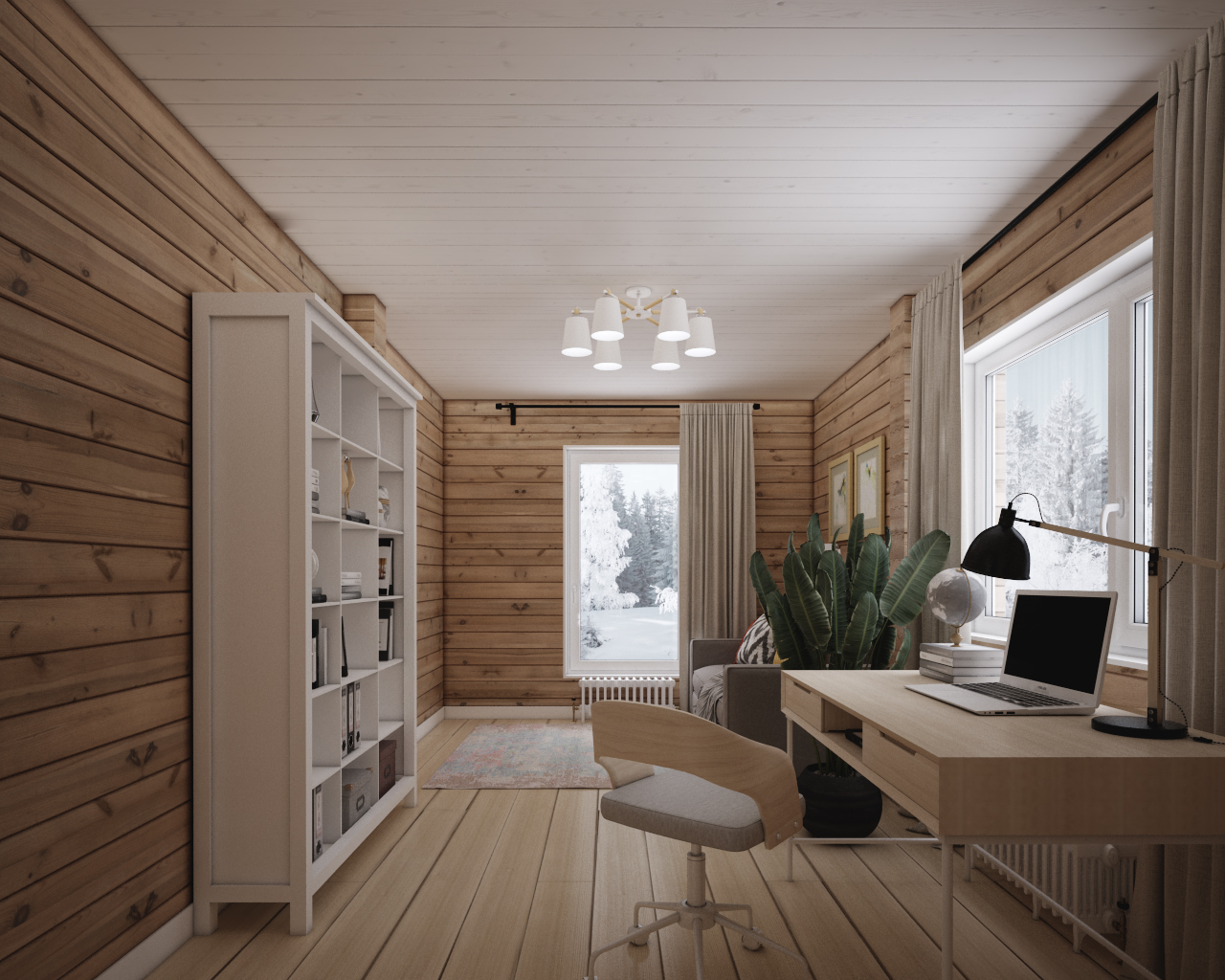 Яркий дом на Плещеевом озере в д. Купанское, 200 кв.м.-11