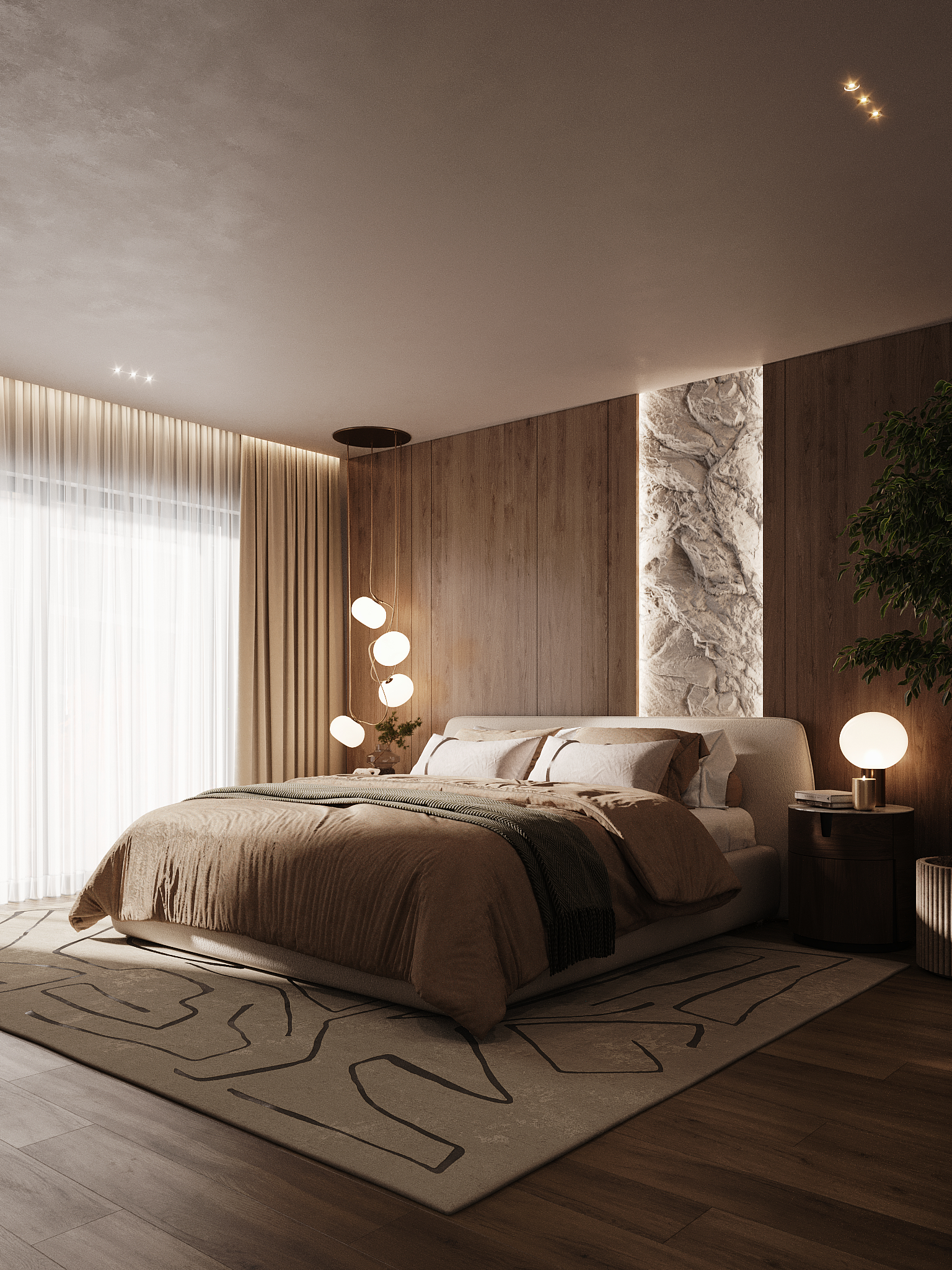 Earthy Mood & Refined Textures | Master Suite-1