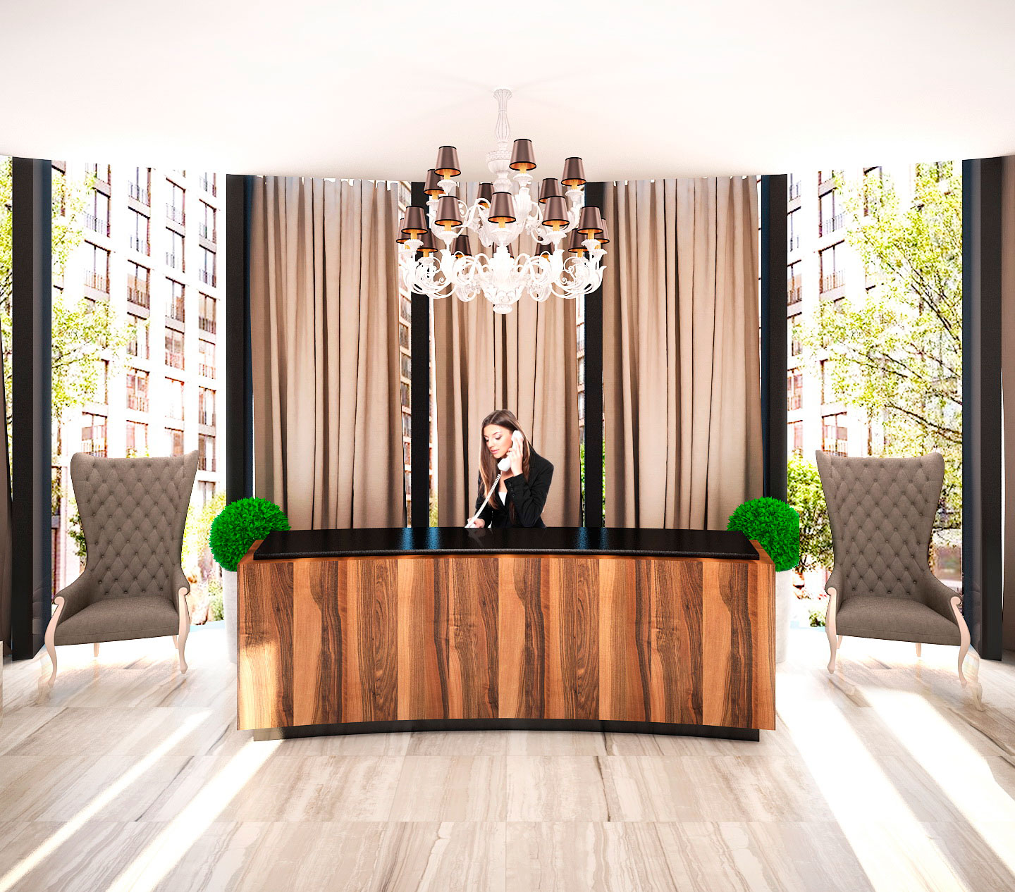 莫斯科高端住宅销售办公室设计-13