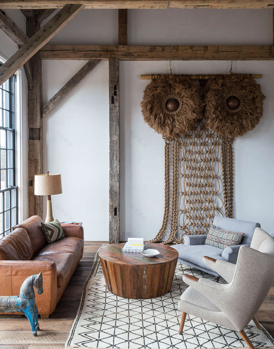 纽约附近英式乡村风格的复古农场住宅设计-5