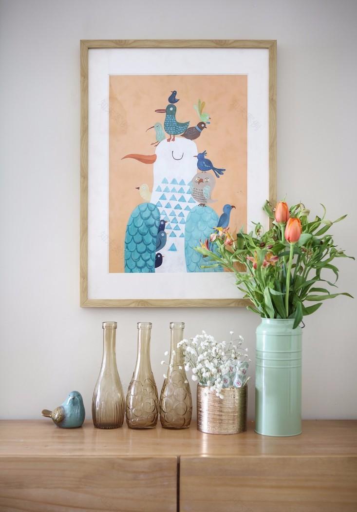 温暖如春的室内设计 | 生活阳台变门厅,橙绿搭配显活力-17