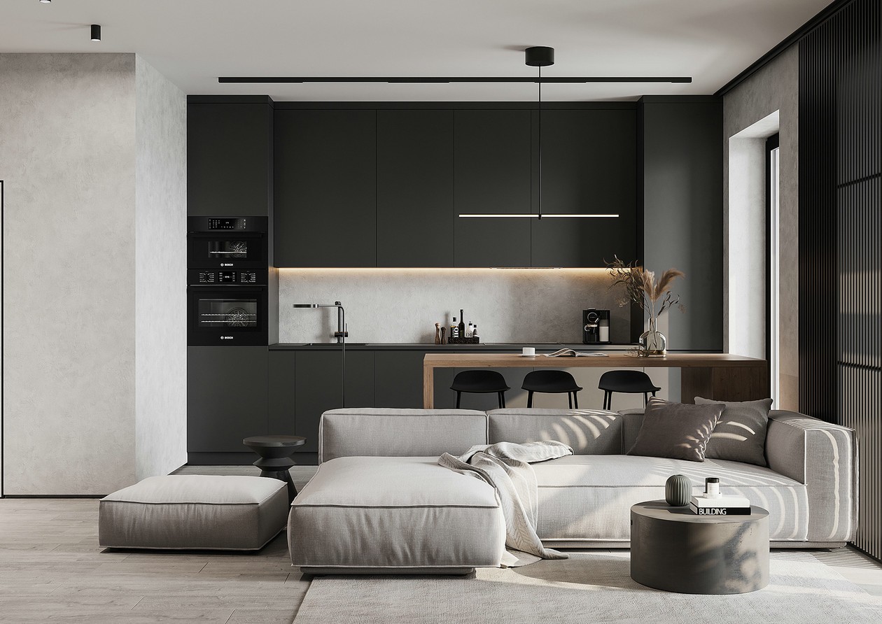 高级灰色系公寓设计-2