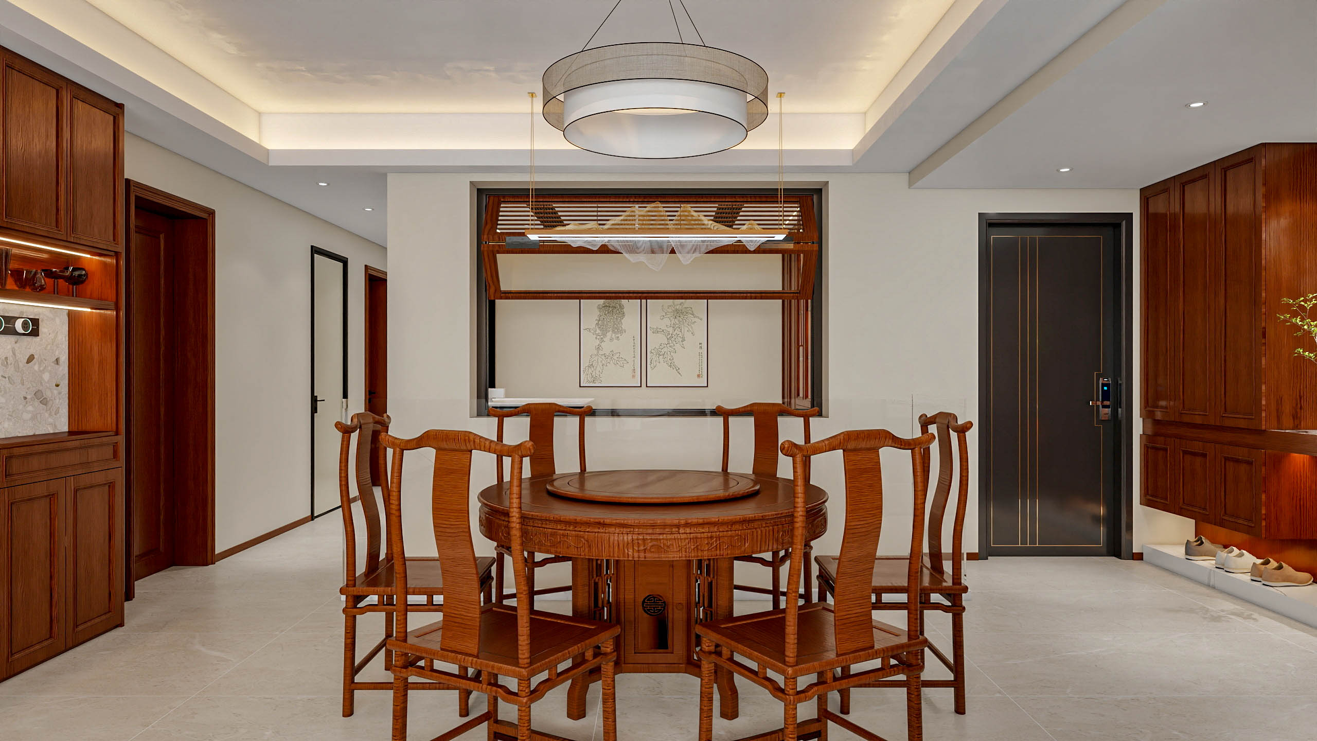 四川成都成都合院（376平方底跃简约中式三居室）-16