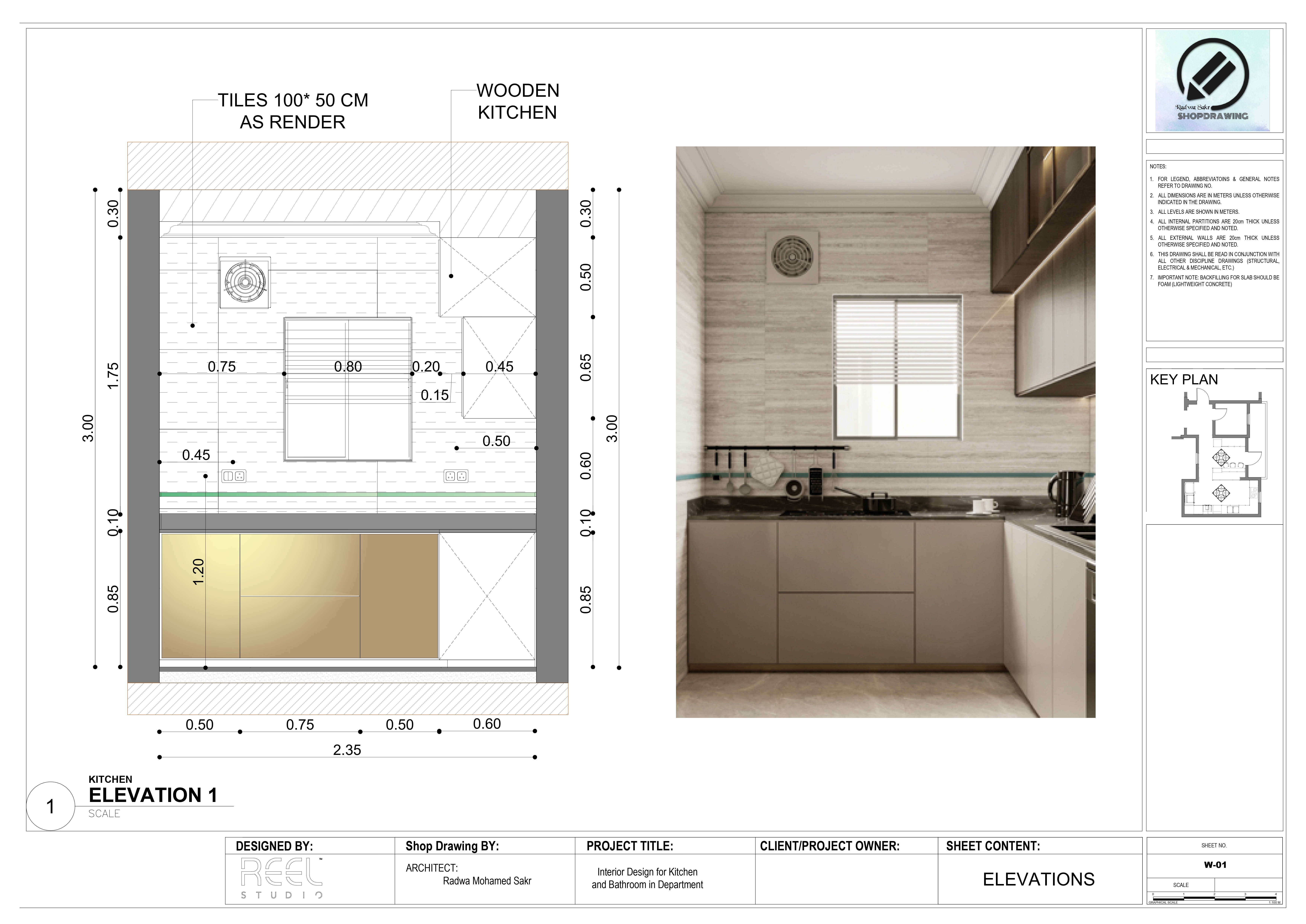 厨房和浴室施工图丨埃及开罗丨Reel Studio-13