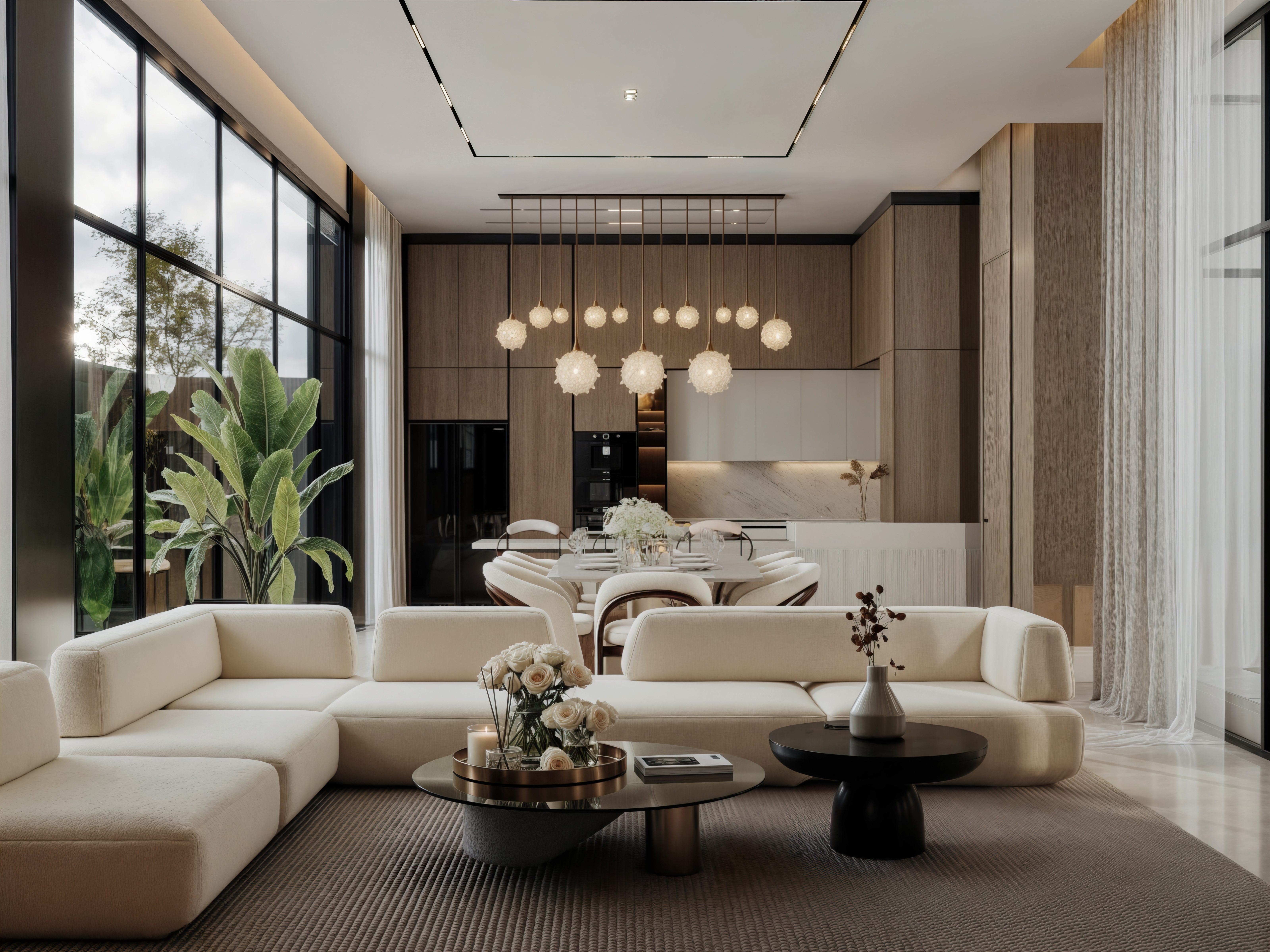 Interior design of a villa reception-5