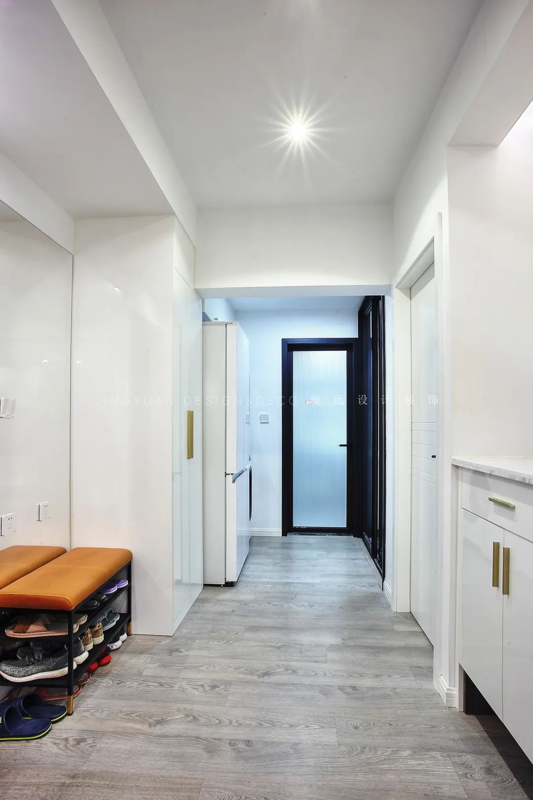 境远装饰 | 90㎡北欧轻奢婚房,冷色都市风设计-22