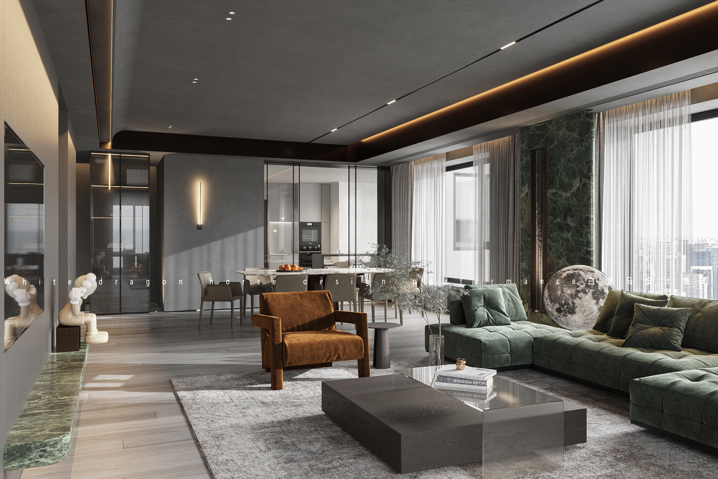 现代轻奢——白龙马效果图-5