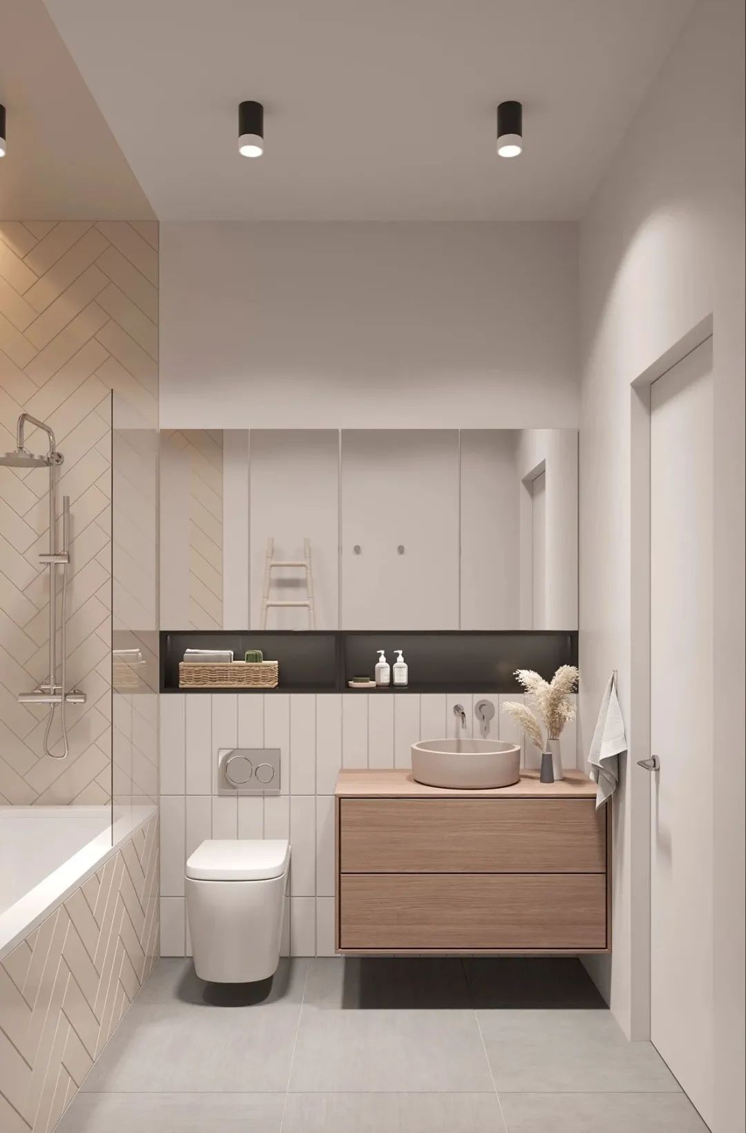 莫斯科 54㎡少女心公寓，LDK 一体化，清新绿++ 原木打造舒适空间-41