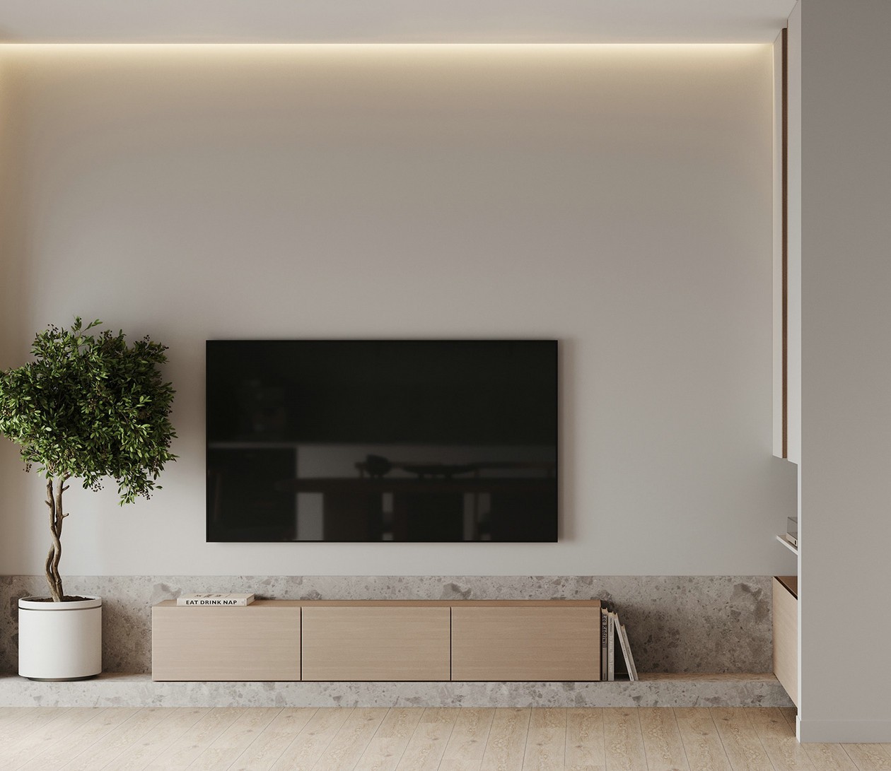 原木+高级灰 打造出超有氛围感的居住空间-1