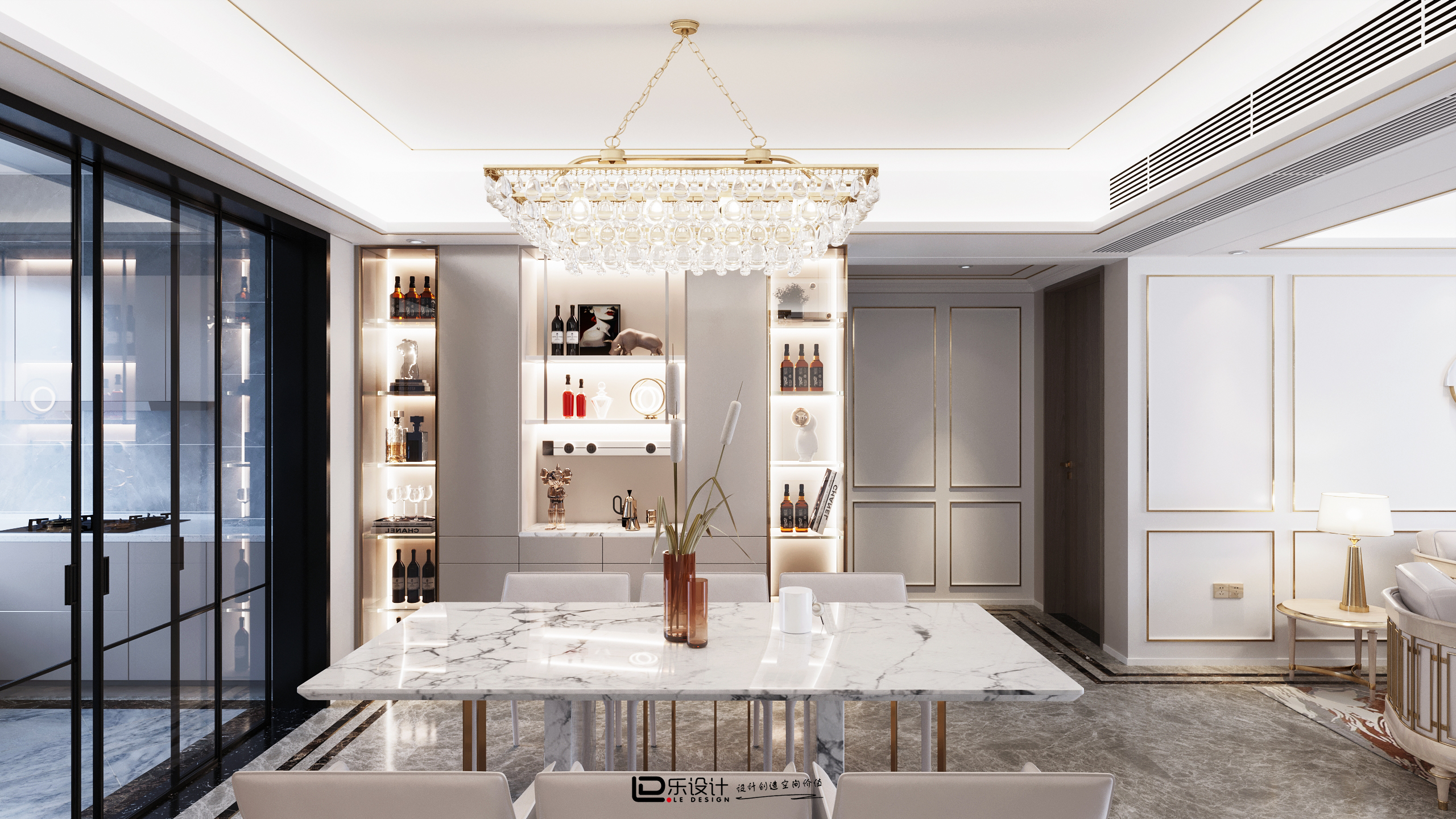 皓玉府美式极简居住空间设计丨中国杭州丨LD 设计-25