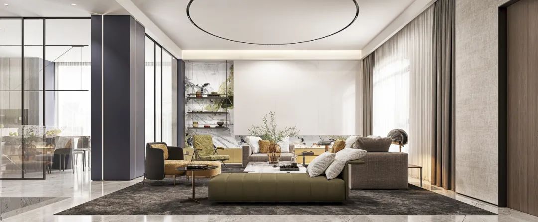 南京•复地朗香 650㎡混搭风别墅设计,现代轻奢质感与法式浪漫的完美融合-65