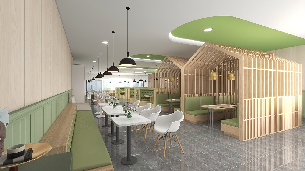 常州市教育中心一层快餐店餐饮店商业空间餐饮空间设计-2